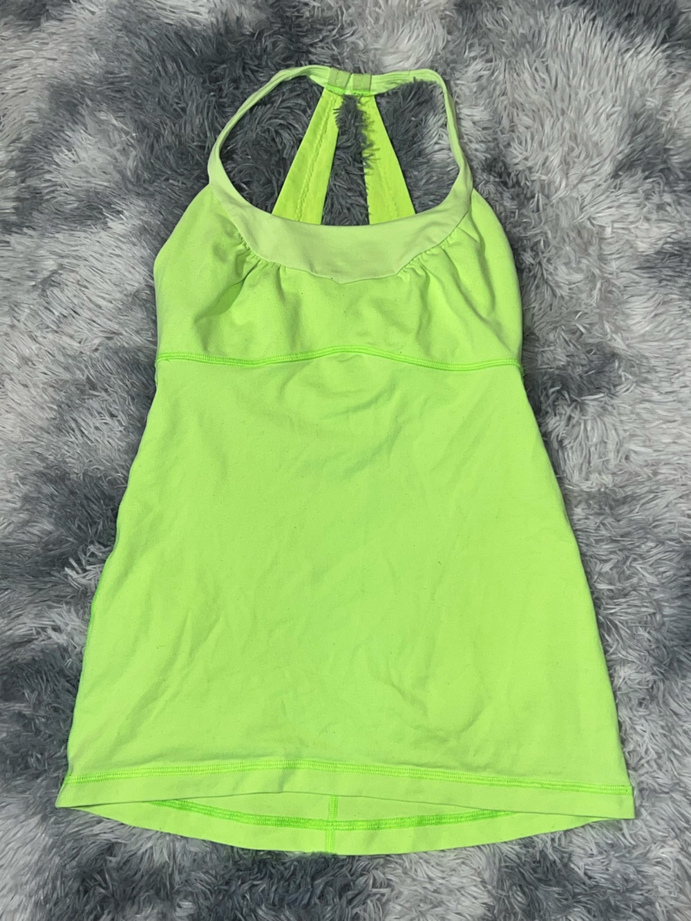 Vintage Lululemon Lime Green Racerback Tank w/ Built in Shelf Bra Size XS/S*
